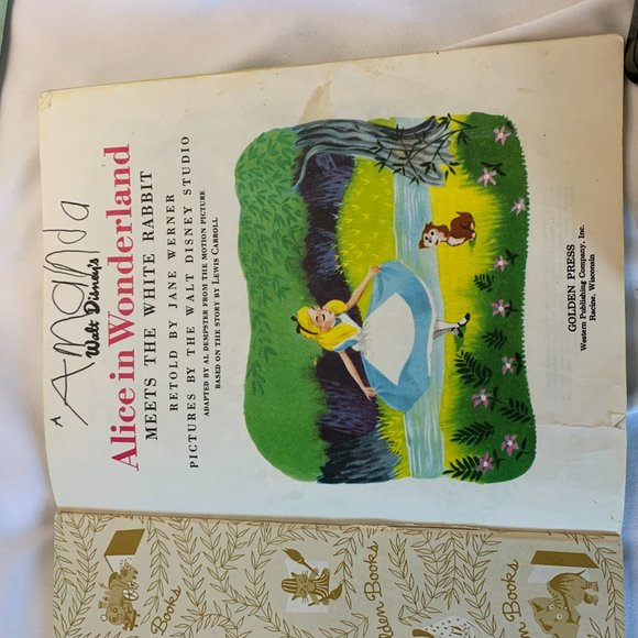Vintage A Little Golden Book Disney's Alice in Wonderland Meets the White Rabbit - Picture 8 of 8